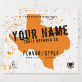 Aangepaste Texas Craft Beer Labels Bier Etiket (Enkel label)