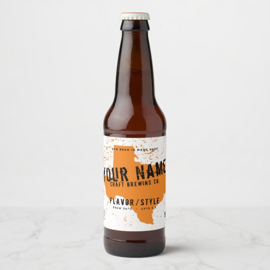 Aangepaste Texas Craft Beer Labels Bier Etiket (Voorkant)