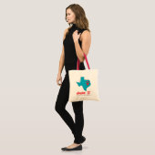 Aangepaste Texas kaart boodschappentas | Hart mark Tote Bag (Voorkant (model))