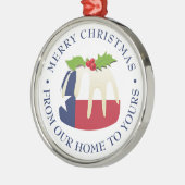 Aangepaste TEXAS KERSTPUDDING Vrienden Buren Metalen Ornament (Links)