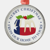 Aangepaste TEXAS KERSTPUDDING Vrienden Buren Metalen Ornament (Voorkant)