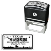 Aangepaste Texas License Bord Retouradresstempel Zelfinktende Stempel (In situ)