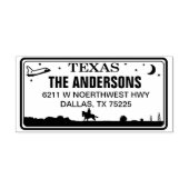 Aangepaste Texas License Bord Retouradresstempel Zelfinktende Stempel (Design)