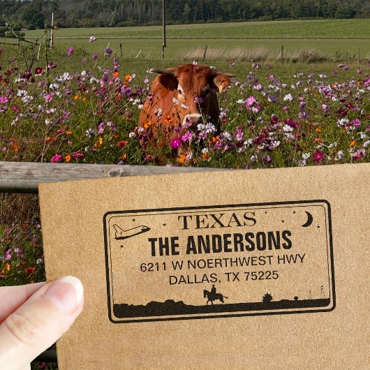 Aangepaste Texas License Bord Retouradresstempel Zelfinktende Stempel
