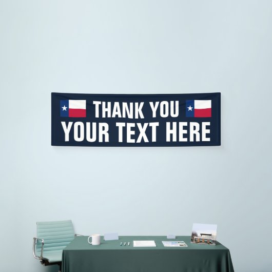 Aangepaste Texas State flag Dankuwel banner ondert (Beurs)