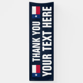 Aangepaste Texas State flag Dankuwel banner ondert (Verticaal)