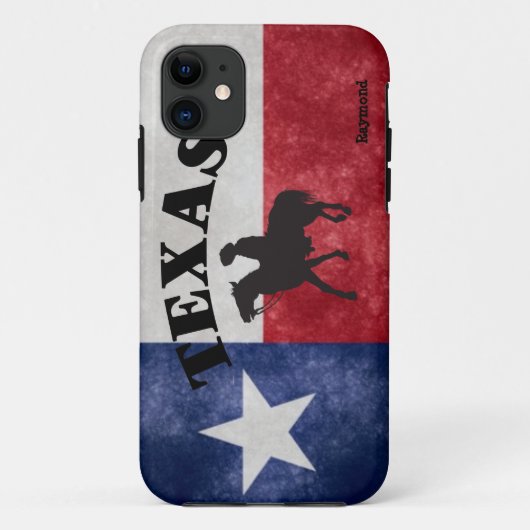 Aangepaste Texas vlag en cowboy Case-Mate iPhone Case (Achterkant)