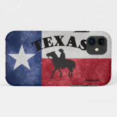 Aangepaste Texas vlag en cowboy Case-Mate iPhone Case (Achterkant (horizontaal))