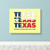 Aangepaste TEXAS-vriendschapskwesties Canvas Afdruk (Insitu (Houten vloer))