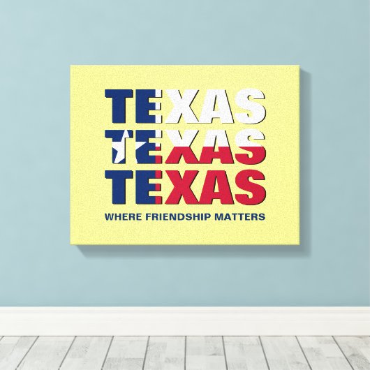 Aangepaste TEXAS-vriendschapskwesties Canvas Afdruk (Insitu (Houten vloer))
