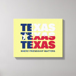 Aangepaste TEXAS-vriendschapskwesties Canvas Afdruk