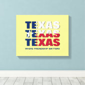 Aangepaste TEXAS-vriendschapskwesties Canvas Afdruk (Insitu (Houten vloer))
