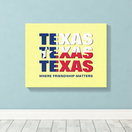 Aangepaste TEXAS-vriendschapskwesties Canvas Afdruk (Insitu (Houten vloer))