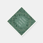 Aangepaste text eucalyptus Frame Servet – groen (Hoek)