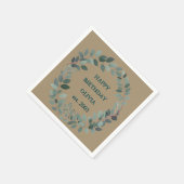 Aangepaste text eucalyptus Frame Servet – mokka br (Hoek)