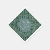 Aangepaste text eucalyptus Frame Servet – retro bl (Hoek)