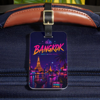Aangepaste Thailand Bangkok Feeststad Bagagelabel