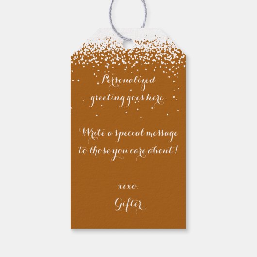 Aangepaste Thanksgiving Cadeaulabel (Achterkant)