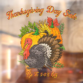 Aangepaste Thanksgiving Day Sale Fall Harvest Raamsticker (Vel 2)