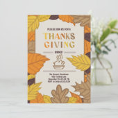 Aangepaste Thanksgiving Diner Gepersonaliseerde He Kaart (Staand voorkant)