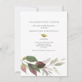 Aangepaste Thanksgiving Diner nodigt Waterverf uit Kaart
