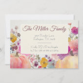 Aangepaste Thanksgiving Diner Pompoen Uitnodiging (Achterkant)