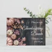 Aangepaste Thanksgiving-dineruitnodiging Kaart (Staand voorkant)