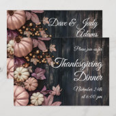 Aangepaste Thanksgiving-dineruitnodiging Kaart (Voorkant / Achterkant)