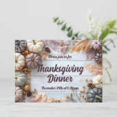 Aangepaste Thanksgiving-dineruitnodiging Kaart (Staand voorkant)