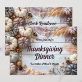 Aangepaste Thanksgiving-dineruitnodiging Kaart (Voorkant / Achterkant)