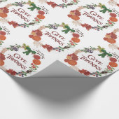 Aangepaste Thanksgiving geeft Bedankt Herfst adem Cadeaupapier (Hoek)