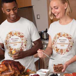 Aangepaste Thanksgiving gezinshereniging najaar Wr T-shirt