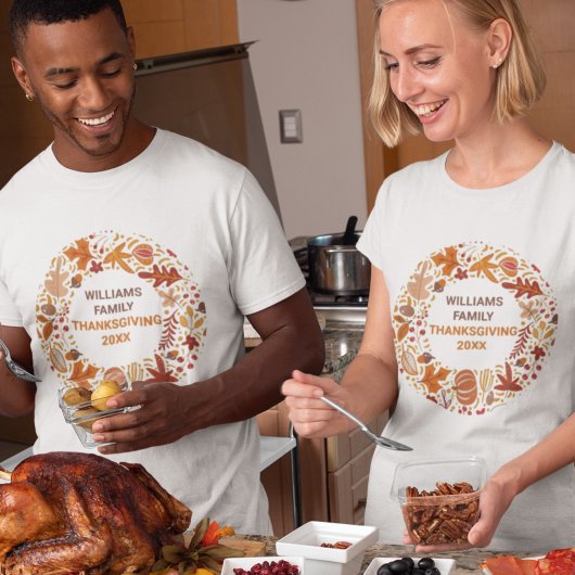 Aangepaste Thanksgiving gezinshereniging najaar Wr T-shirt