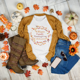 Aangepaste Thanksgiving gezinshereniging najaar Wr T-shirt