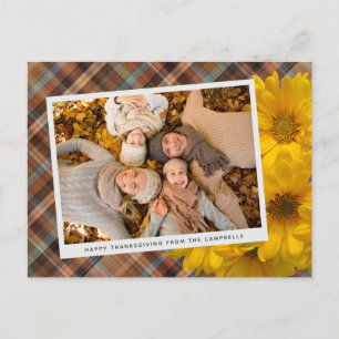 Aangepaste Thanksgiving groet op Plaid vakantie Briefkaart