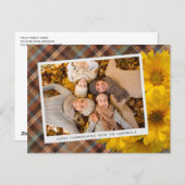 Aangepaste Thanksgiving groet op Plaid vakantie Briefkaart (Voorkant / Achterkant)