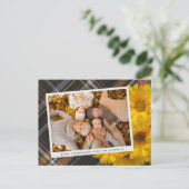 Aangepaste Thanksgiving groet op Plaid vakantie Ka Briefkaart (Staand voorkant)