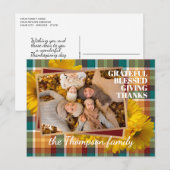 Aangepaste Thanksgiving groet op Plaid vakantie Ka Briefkaart (Voorkant / Achterkant)