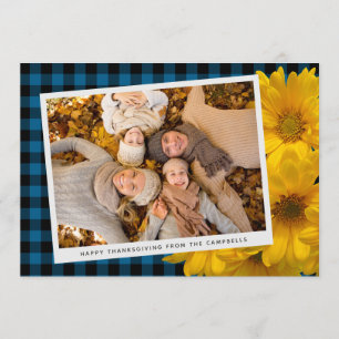 Aangepaste Thanksgiving groet op Plaid vakantie Ka Feestdagenkaart