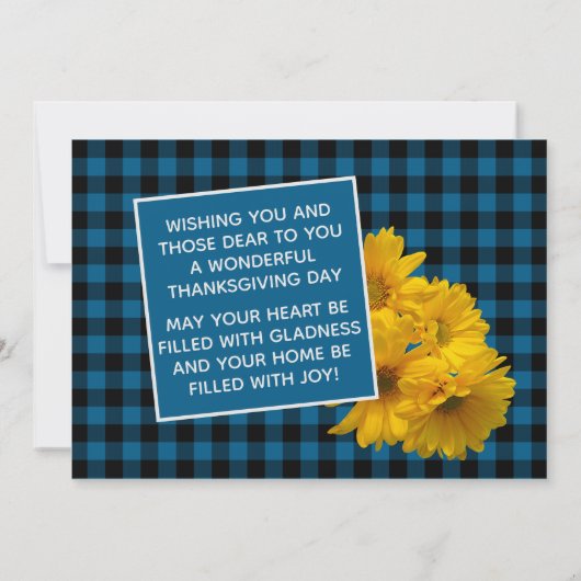 Aangepaste Thanksgiving groet op Plaid vakantie Ka Feestdagenkaart (Achterkant)