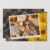 Aangepaste Thanksgiving groet op Plaid vakantie Ka Feestdagenkaart (Voorkant / Achterkant)