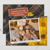 Aangepaste Thanksgiving groet op Plaid vakantie Ka Feestdagenkaart (Voorkant / Achterkant)