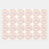 Aangepaste Thanksgiving Herfst Leaf Autumn Wreater Inpakpapier Vel (Voorkant)
