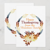 Aangepaste Thanksgiving Herfstbladeren Vakantiekaa Save The Date (Voorkant / Achterkant)