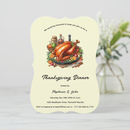 Aangepaste Thanksgiving Kaart (Staand voorkant)