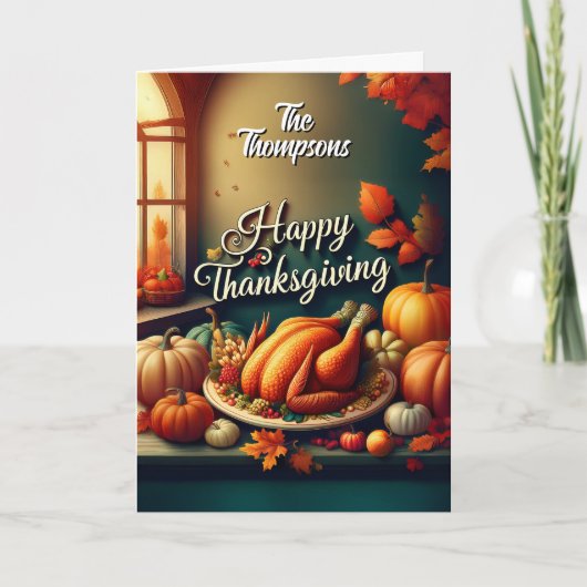 Aangepaste Thanksgiving Kaart (Voorkant)