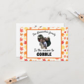 Aangepaste thanksgiving kalkoen foto seizoen om te kaart (Voorkant / Achterkant in situ)