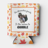 Aangepaste Thanksgiving kalkoenfotoseizoen om te k Blikjeskoeler (Voorkant)