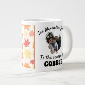 Aangepaste Thanksgiving kalkoenfotoseizoen om te k Grote Koffiekop (Voorkant rechts)