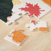 Aangepaste Thanksgiving kalkoenfotoseizoen om te k Legpuzzel (Zijkant)